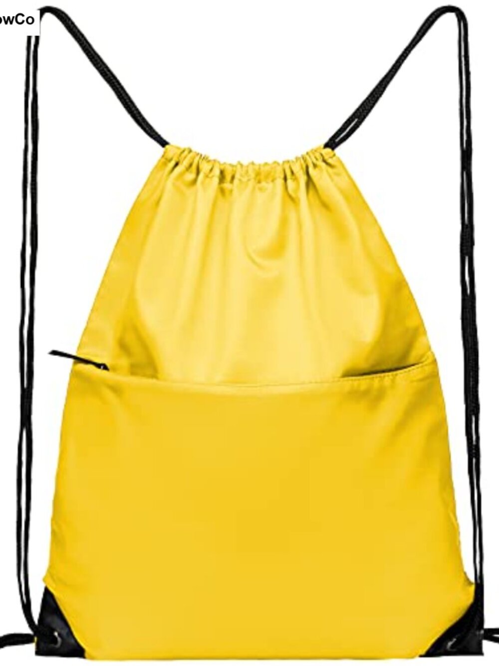 Drawstring Backpack Nylon 210D Water Resistant Gym Sackpack Large Zipper
